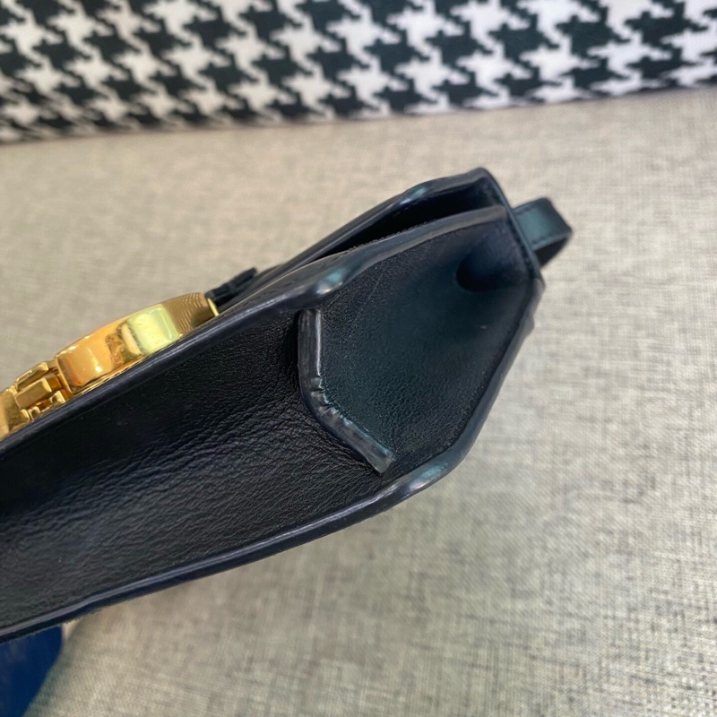 DIOR迪奧黑金迷你Montaigne單肩斜挎包-4