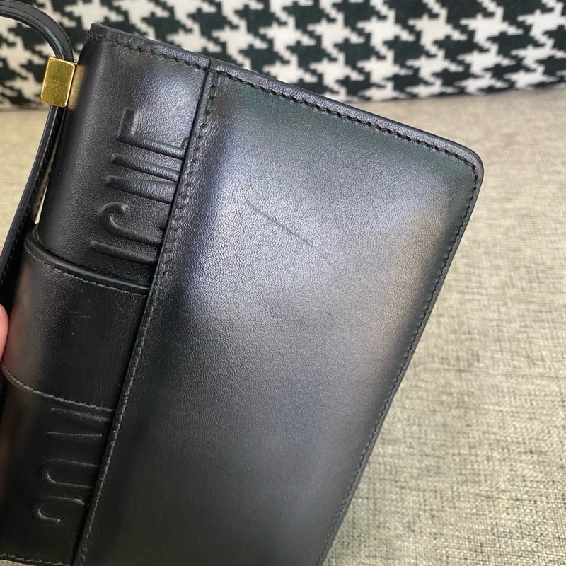 DIOR迪奧黑金迷你Montaigne單肩斜挎包-11