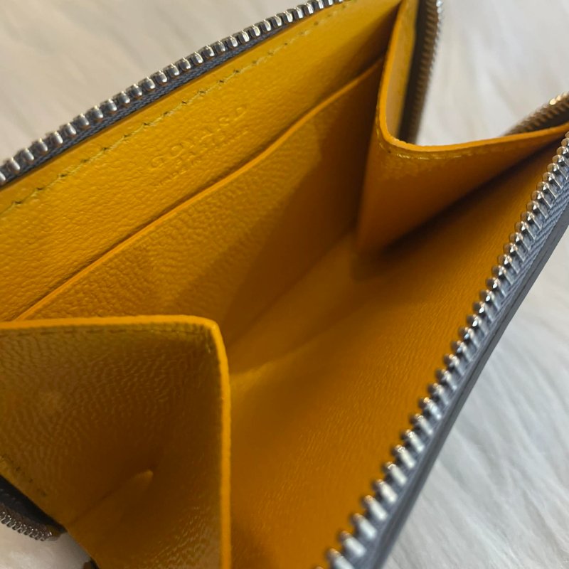 GOYARD 滿版GOLO拉鍊零錢包 灰色-3