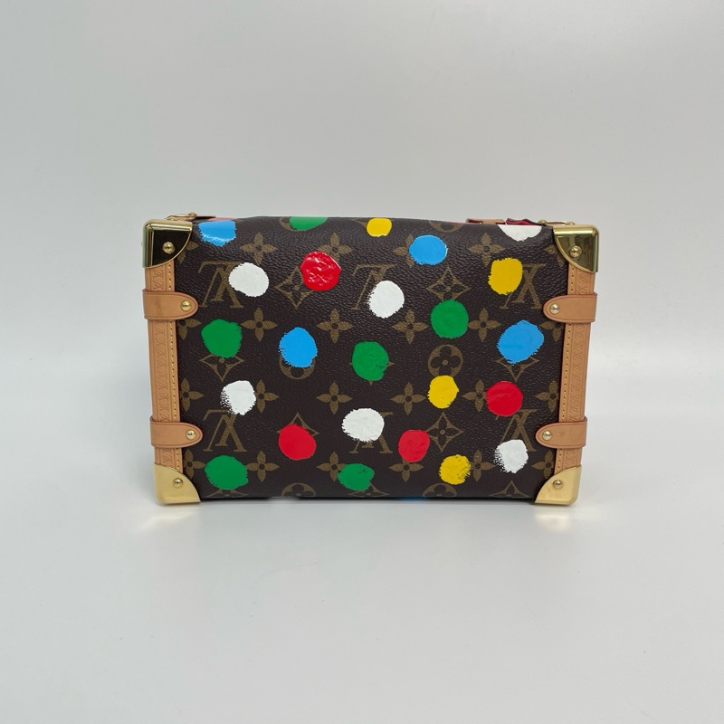 💛98新LV/路易威登 x Yayoi Kusama草間彌生聯名款 Side Trunk谷愛凌波點盒子包 單肩包斜背包 芯片款💚正品保障-2