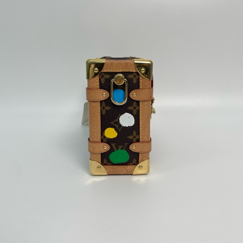 💛98新LV/路易威登 x Yayoi Kusama草間彌生聯名款 Side Trunk谷愛凌波點盒子包 單肩包斜背包 芯片款💚正品保障-3