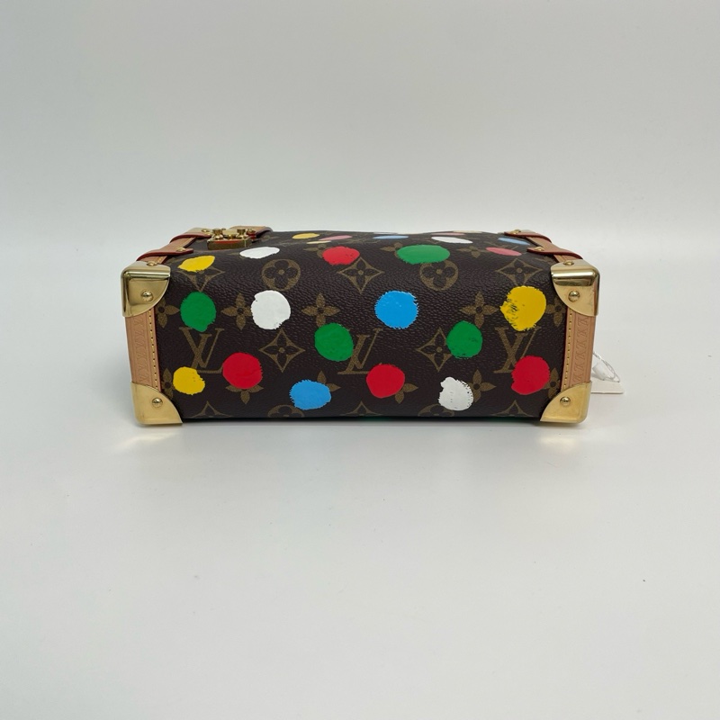 💛98新LV/路易威登 x Yayoi Kusama草間彌生聯名款 Side Trunk谷愛凌波點盒子包 單肩包斜背包 芯片款💚正品保障-6