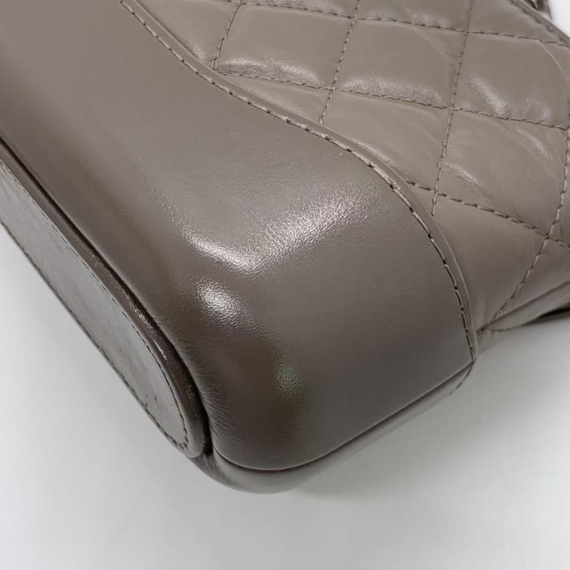 CHANEL/香奈兒灰色 流浪mini鏈條單肩斜挎包-11