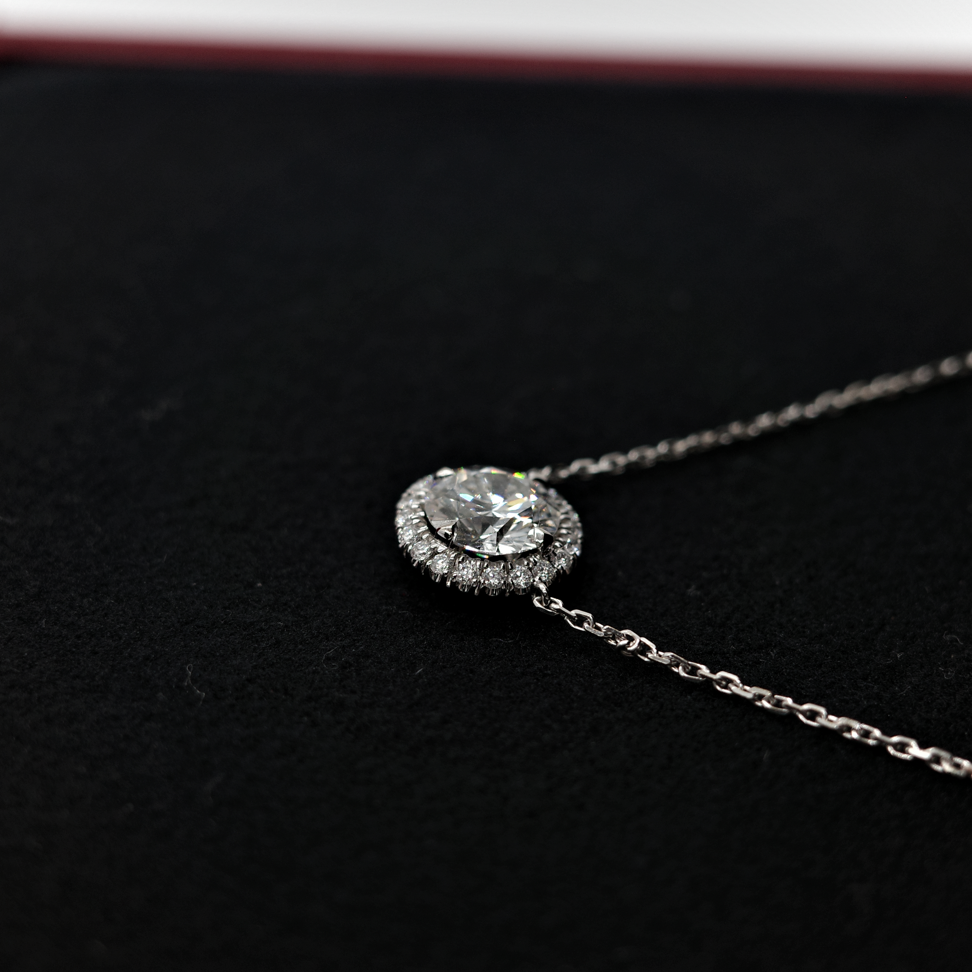 Cartier 卡地亞 18K D'Amour 白金 0.8ct 鑽石 項鍊-4