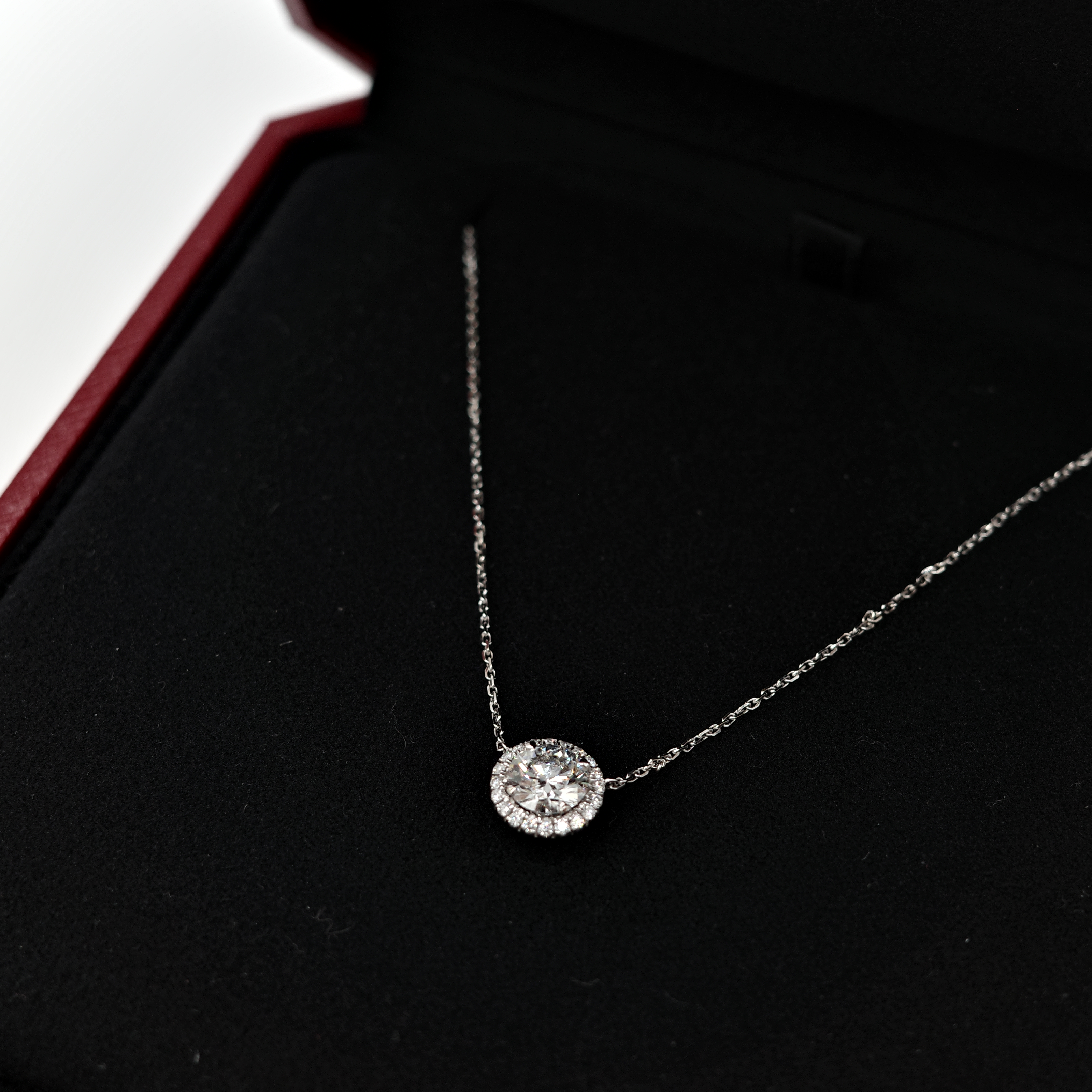 Cartier 卡地亞 18K D'Amour 白金 0.8ct 鑽石 項鍊-5