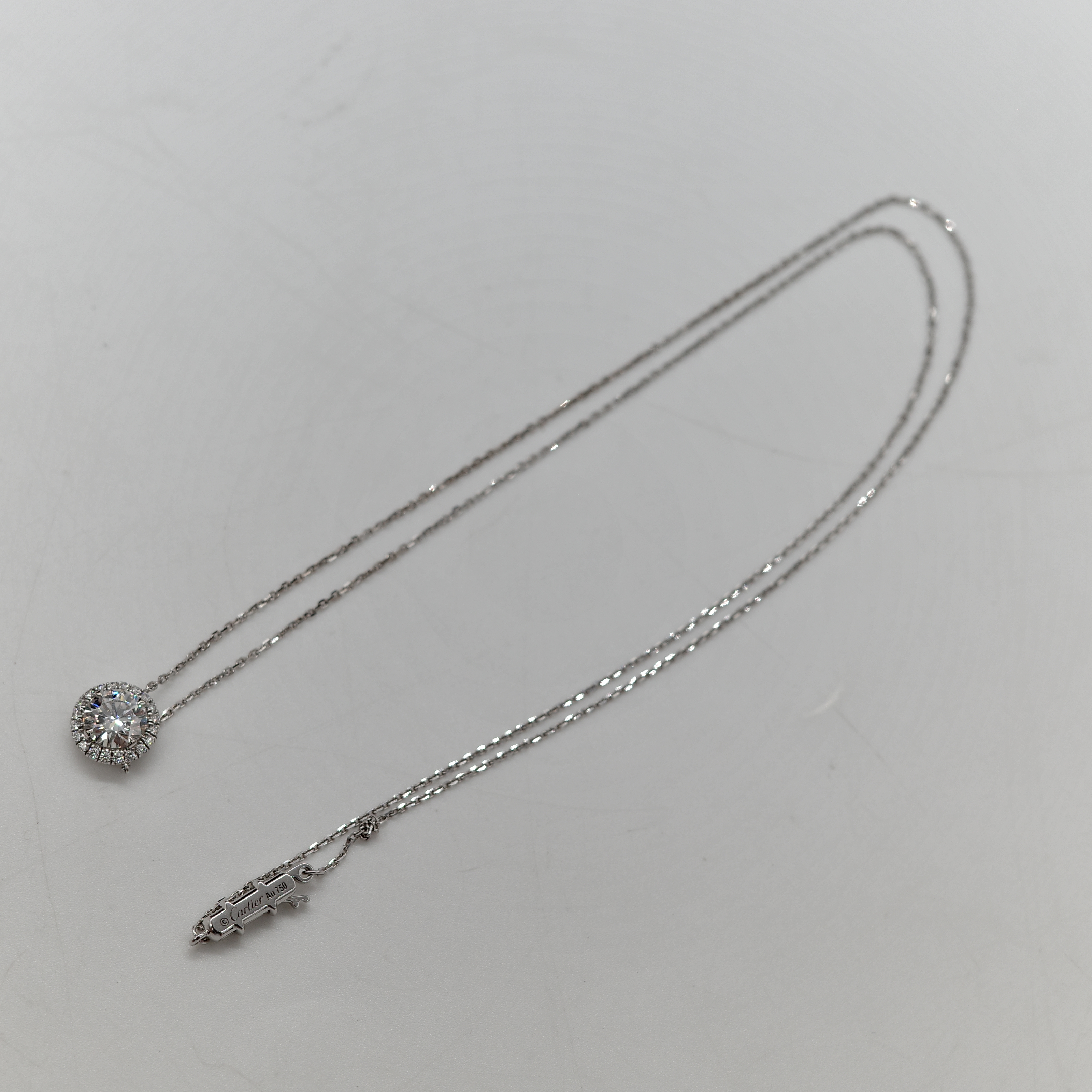 Cartier 卡地亞 18K D'Amour 白金 0.8ct 鑽石 項鍊-8