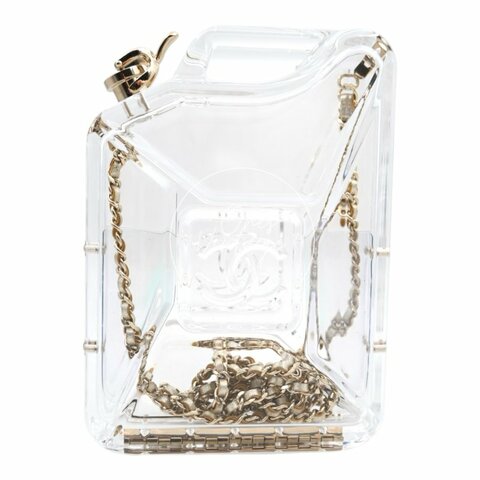 中古 Chanel 香奈兒 Chanel Glass Bag汽油桶透明 晚宴包 限量款手拿包
