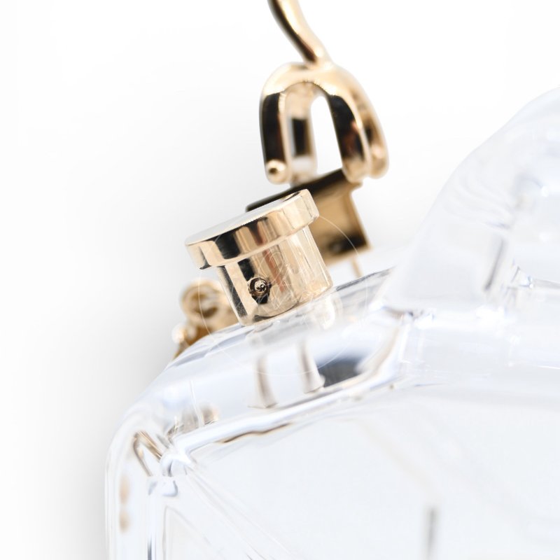 中古 Chanel 香奈兒 Chanel Glass Bag汽油桶透明 晚宴包 限量款手拿包-19