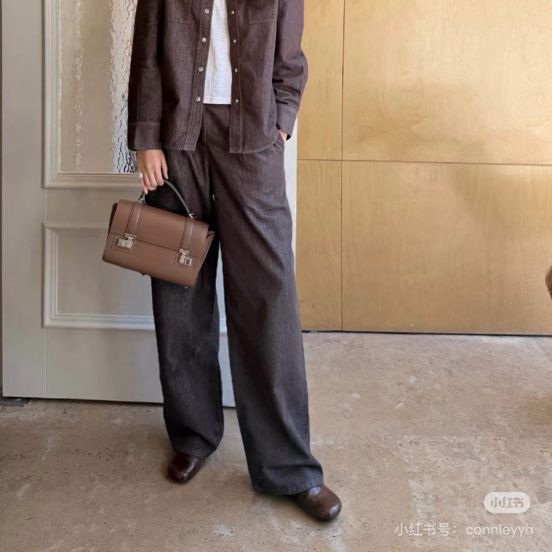 ️Moynat Cabotin系列醫生包飯盒包 棕色銀扣 25*15*9 98新配件肩帶 塵袋-0