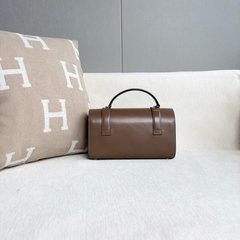 ️Moynat Cabotin系列醫生包飯盒包 棕色銀扣 25*15*9 98新配件肩帶 塵袋-7