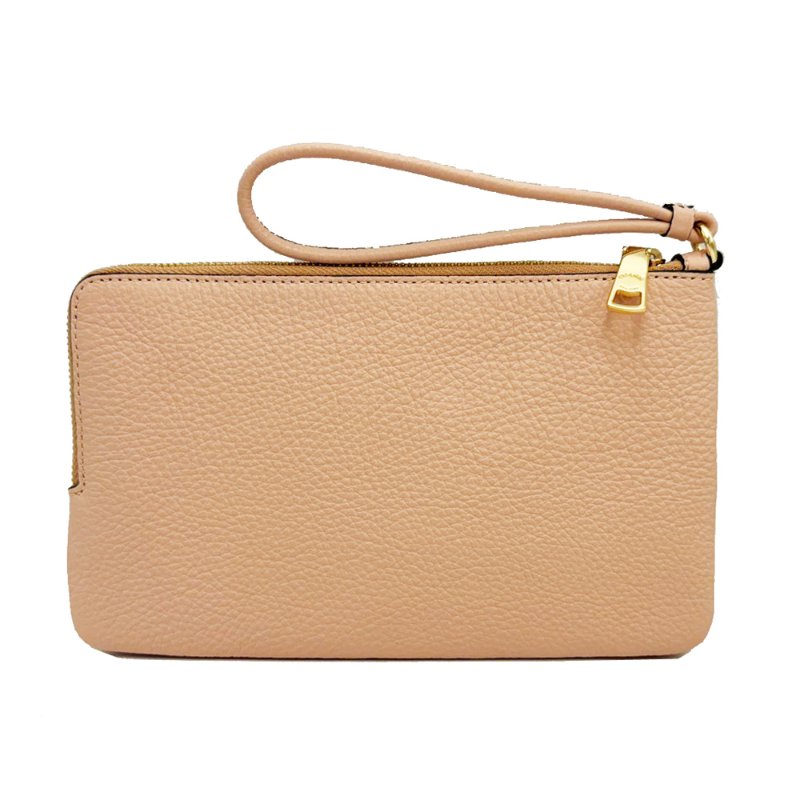 [全新] COACH C LOGO長夾式雙層大手拿包/零錢包(彩色粉)-2