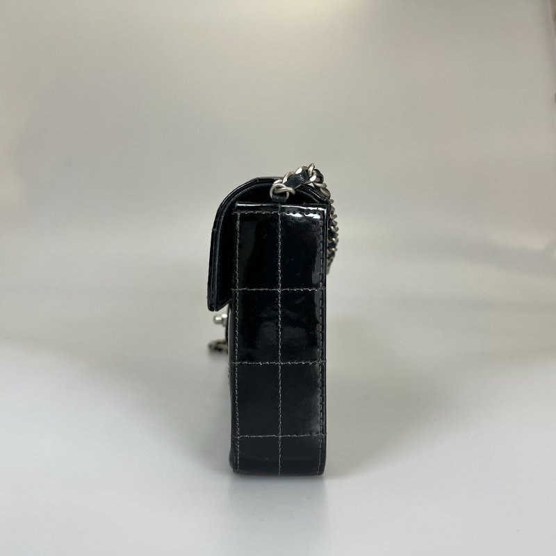 CHANEL 冰塊包漆皮黑 保卡款6開-2