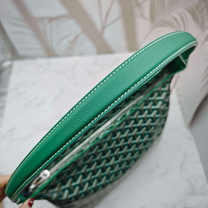 💚閒置新🆕戈雅/Goyard 老花綠色子母hobo 購物袋 單肩包25年編碼 🟢正品保障-6