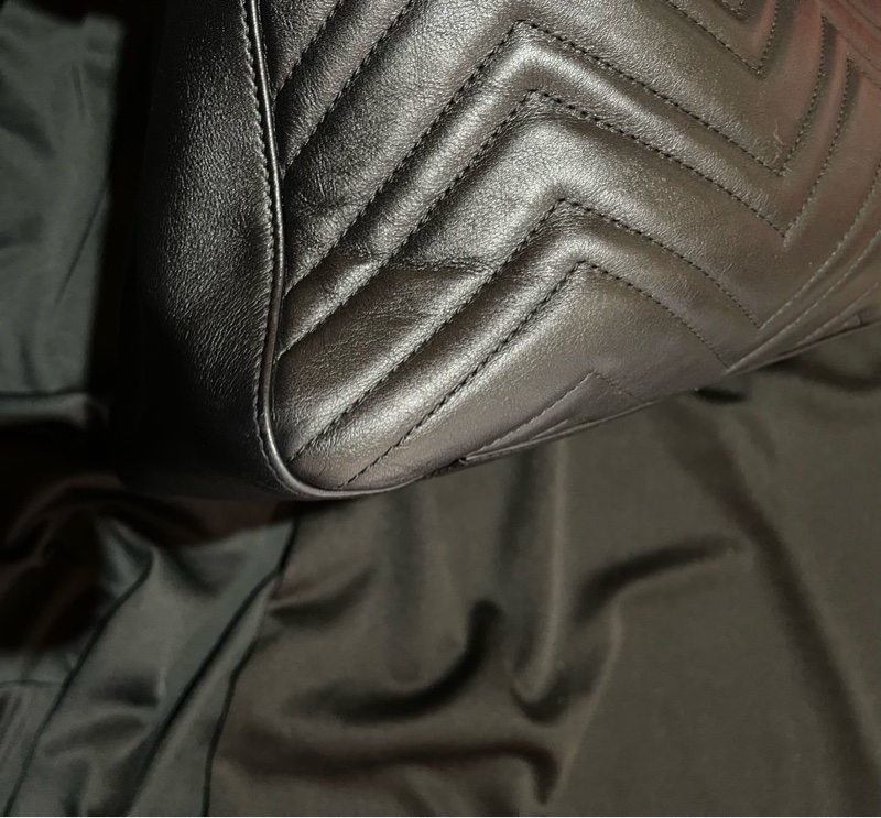 Gucci MARMONT馬夢系列金釦黑托特包-7