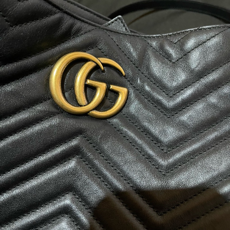Gucci MARMONT馬夢系列金釦黑托特包-21