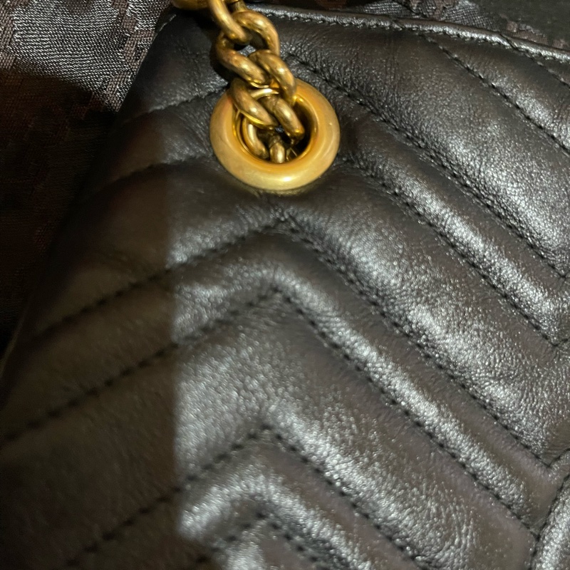 Gucci MARMONT馬夢系列金釦黑托特包-33