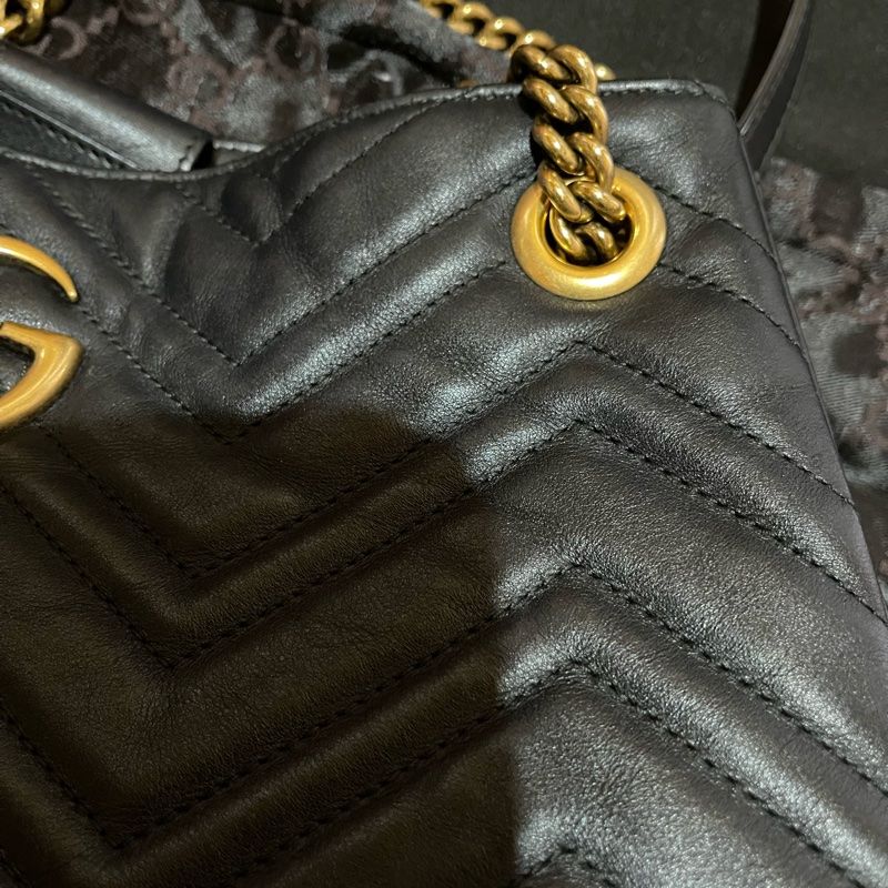 Gucci MARMONT馬夢系列金釦黑托特包-36