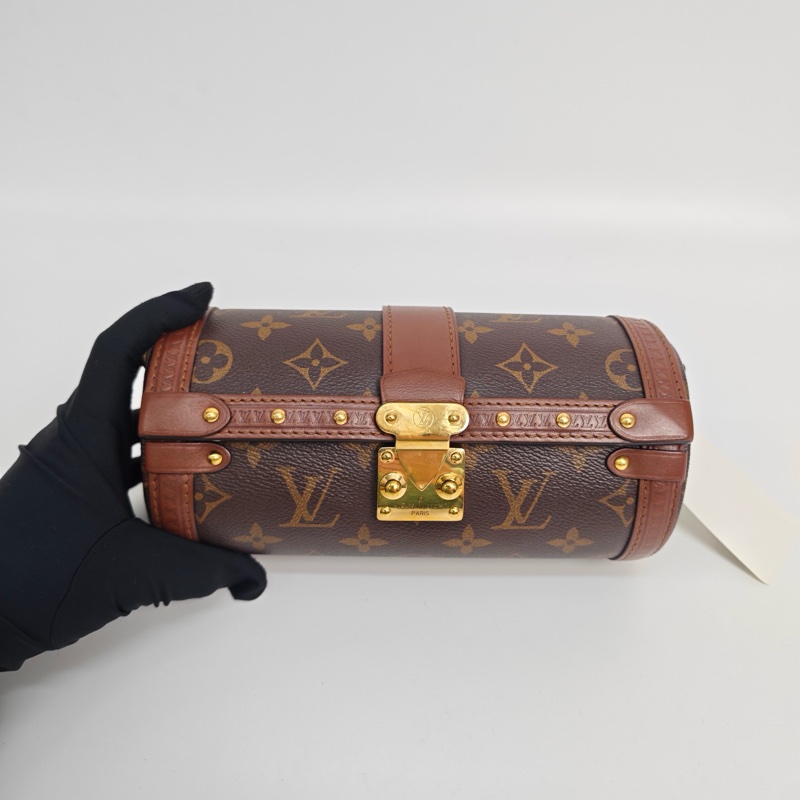 98新✨LV/路易威登 papillon trunk老花巴比龍 圓筒包單肩包斜挎包 可拆卸肩帶 芯片款 ❤️正品-1