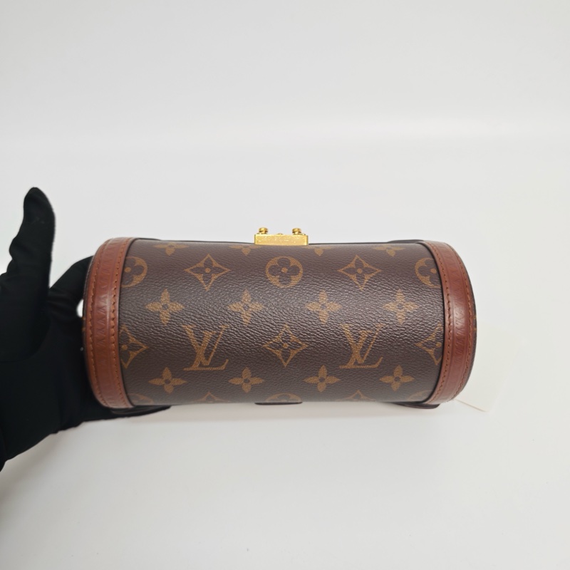 98新✨LV/路易威登 papillon trunk老花巴比龍 圓筒包單肩包斜挎包 可拆卸肩帶 芯片款 ❤️正品-5