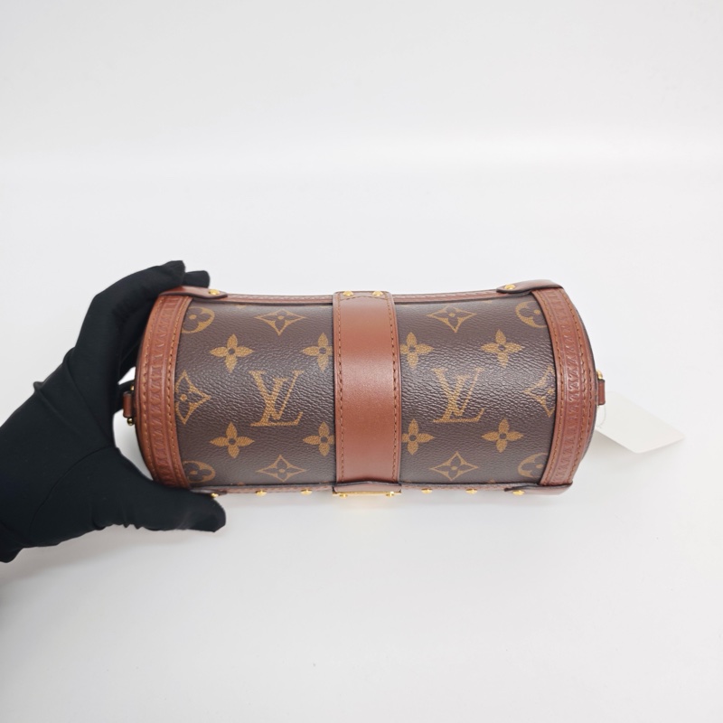 98新✨LV/路易威登 papillon trunk老花巴比龍 圓筒包單肩包斜挎包 可拆卸肩帶 芯片款 ❤️正品-6