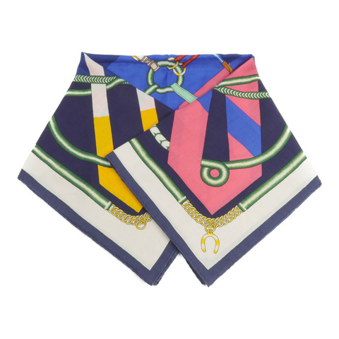 HERMES 羊絨/絲質Scarf 140x140圍巾