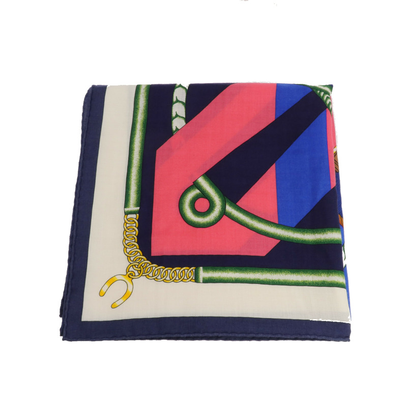 HERMES 羊絨/絲質Scarf 140x140圍巾-1