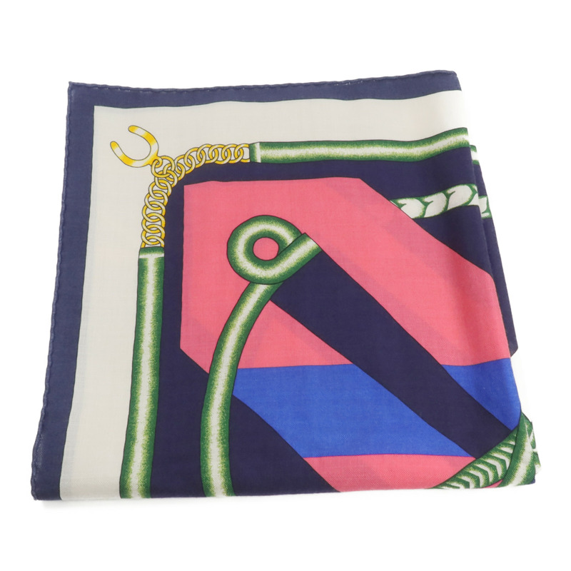 HERMES 羊絨/絲質Scarf 140x140圍巾-4