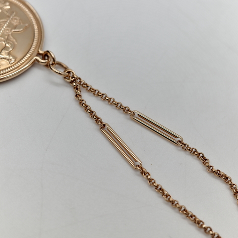 Hermès 愛馬仕 18K 玫瑰金 Ex-Libris Pendant 項鍊