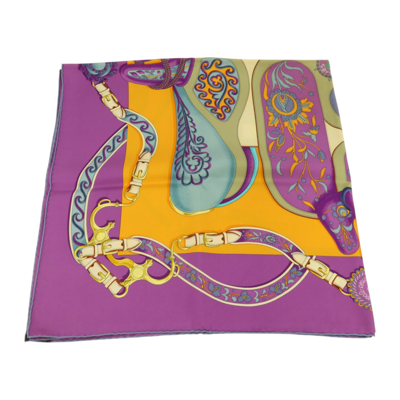 HERMES 絲質Scarf 90x90cm絲巾-4