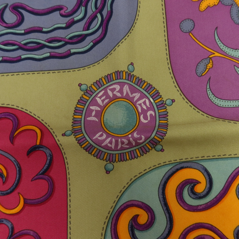 HERMES 絲質Scarf 90x90cm絲巾-5