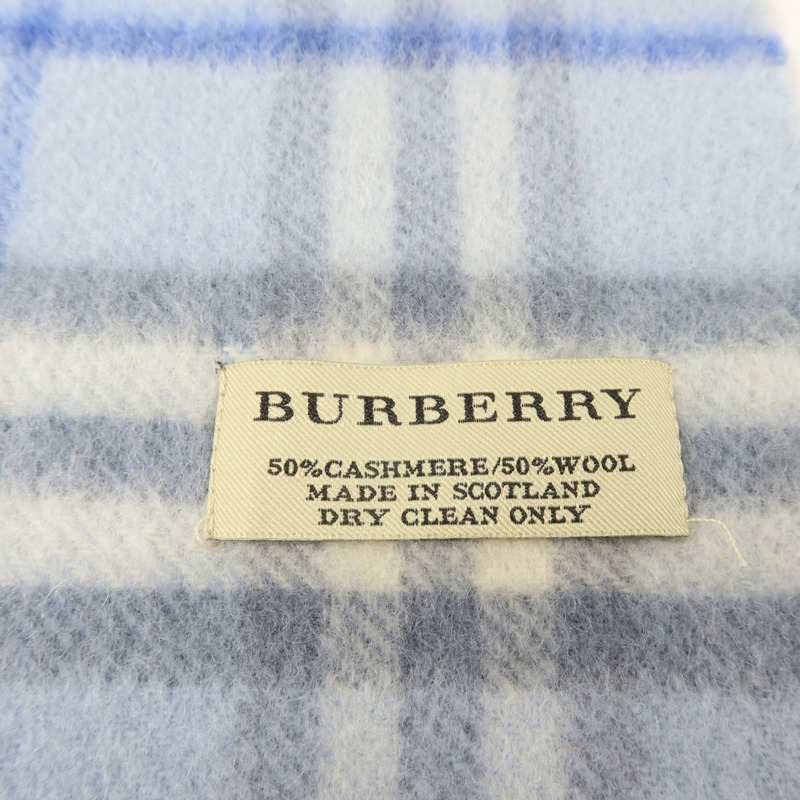 BURBERRY 羊絨/羊毛Check Scarf 144x30cm圍巾-6