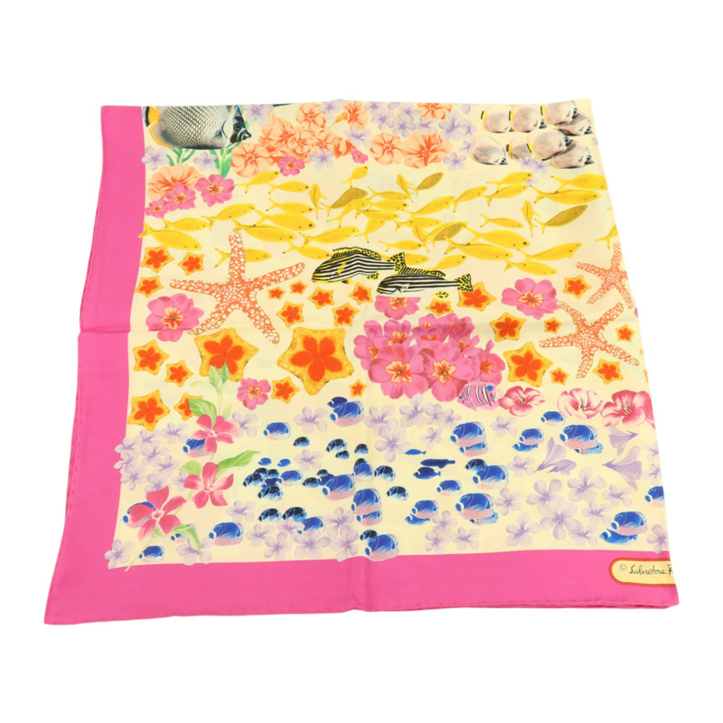 Salvatore Ferragamo 絲質Scarf 87x87cm絲巾-3