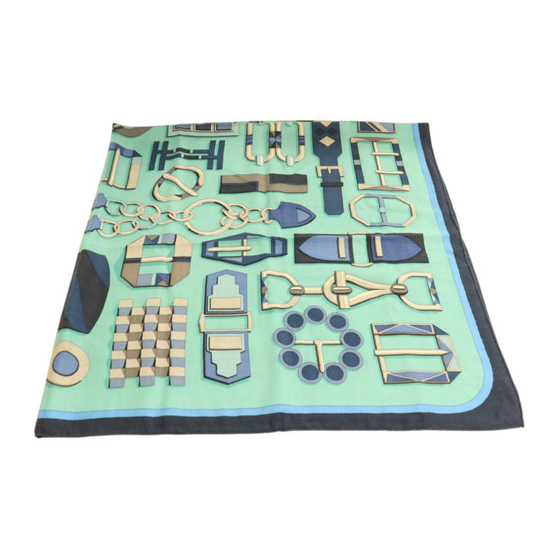 HERMES 羊絨/絲質Scarf 140x140cm絲巾-3