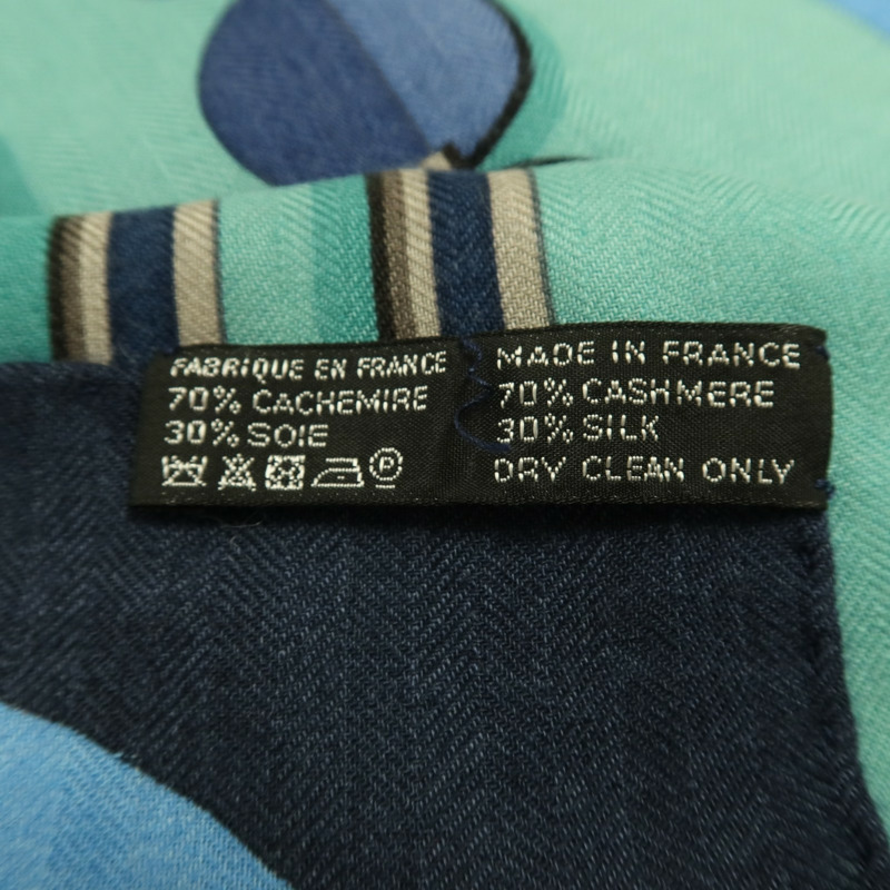 HERMES 羊絨/絲質Scarf 140x140cm絲巾-7
