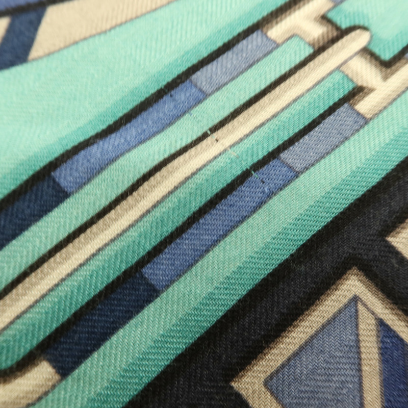 HERMES 羊絨/絲質Scarf 140x140cm絲巾-8