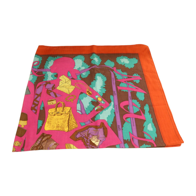 HERMES 羊絨/絲質Scarf 140x140cm絲巾-2