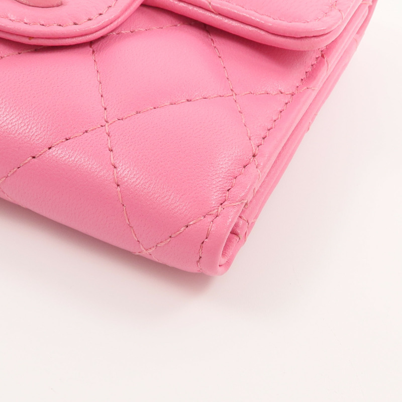 CHANEL 羊皮皮革Classic Small Flap Wallet錢包-7