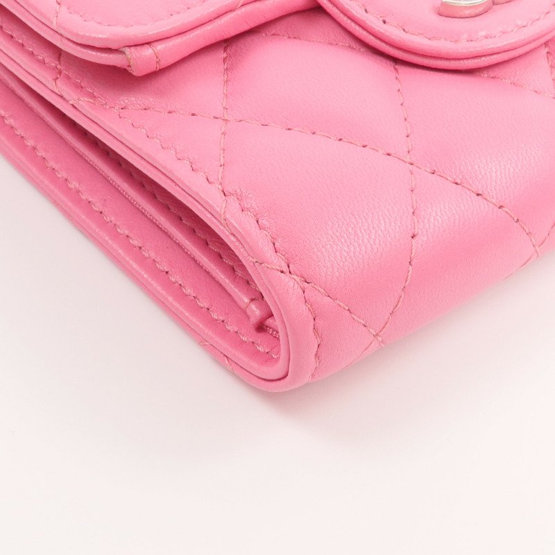 CHANEL 羊皮皮革Classic Small Flap Wallet錢包-8