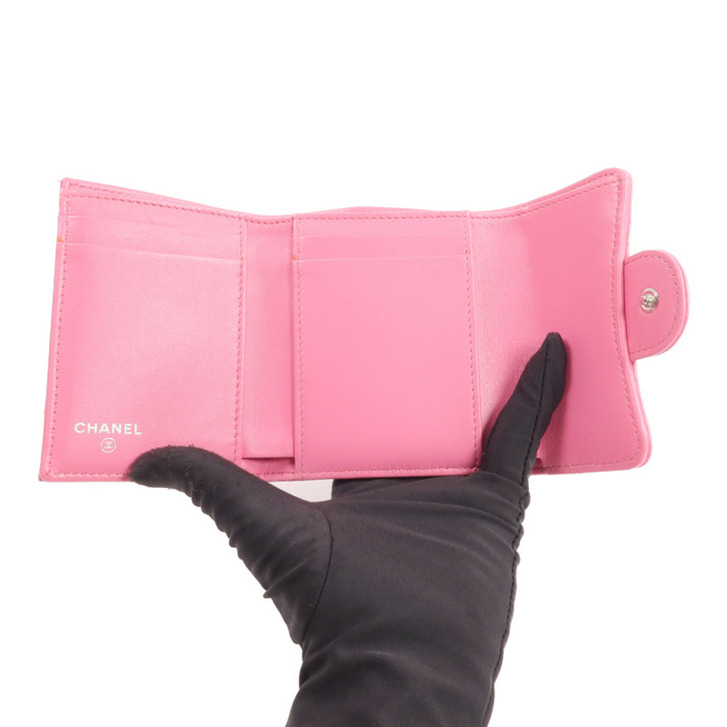 CHANEL 羊皮皮革Classic Small Flap Wallet錢包-11