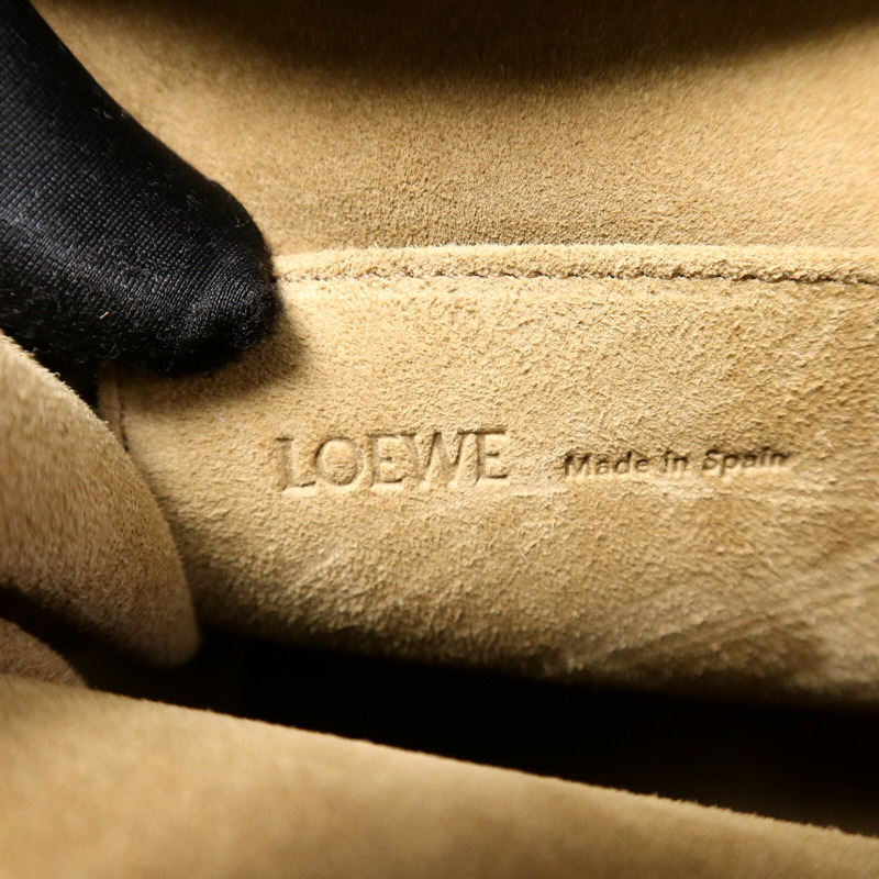 LOEWE 麂皮/牛皮皮革Amazona 180 Large手挽肩背兩用袋-7