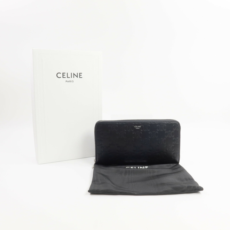 CELINE 牛皮皮革Long Zipped Wallet長錢包-14