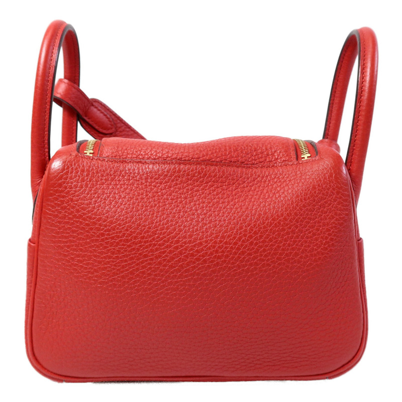 HERMES Clemence皮革Mini Lindy金扣手挽肩背兩用袋-1