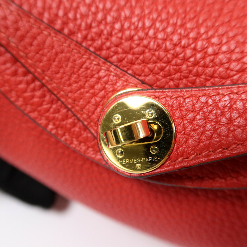HERMES Clemence皮革Mini Lindy金扣手挽肩背兩用袋-6