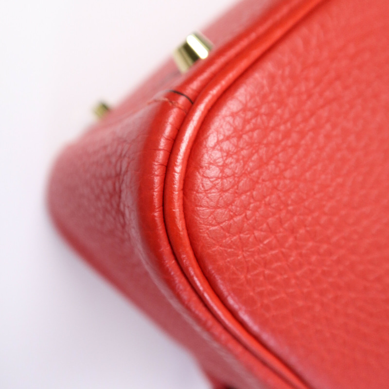 HERMES Clemence皮革Mini Lindy金扣手挽肩背兩用袋-12