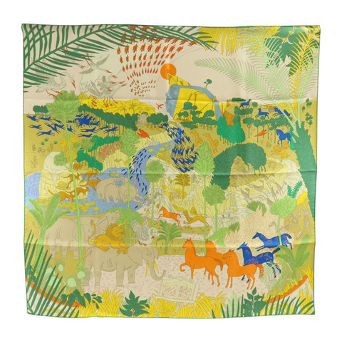 HERMES 絲質Scarf 90x90cm絲巾