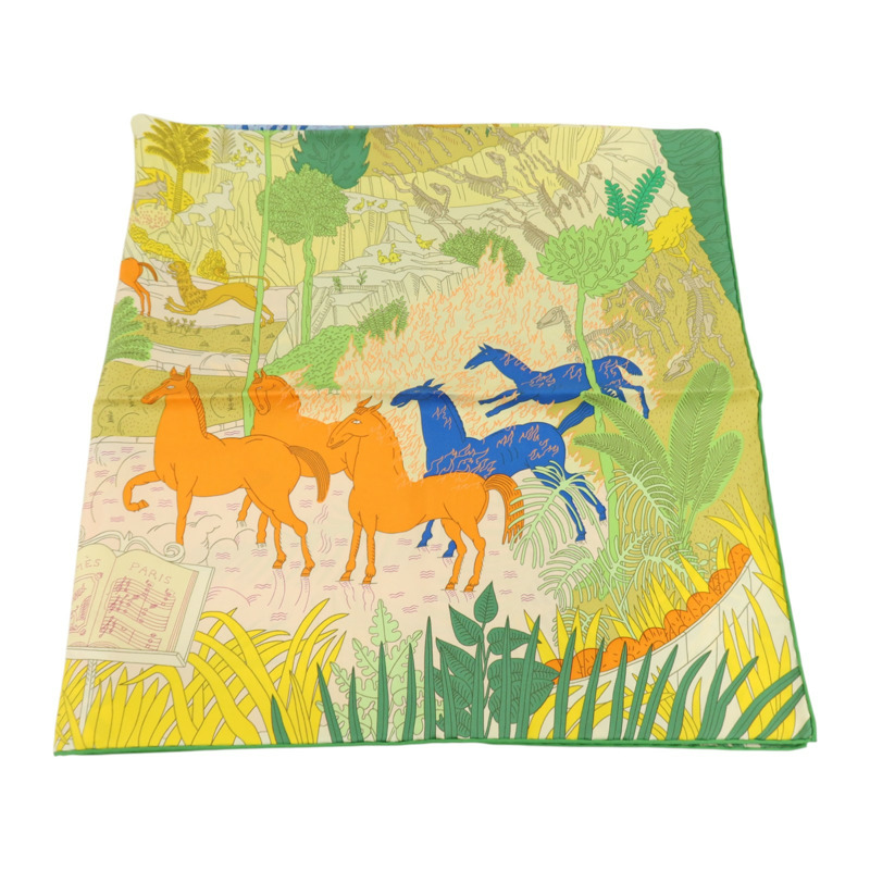 HERMES 絲質Scarf 90x90cm絲巾-4