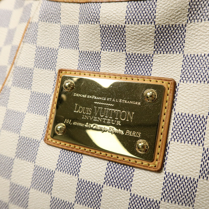 LOUIS VUITTON Damier Azur Galliera PM金扣肩背袋-6