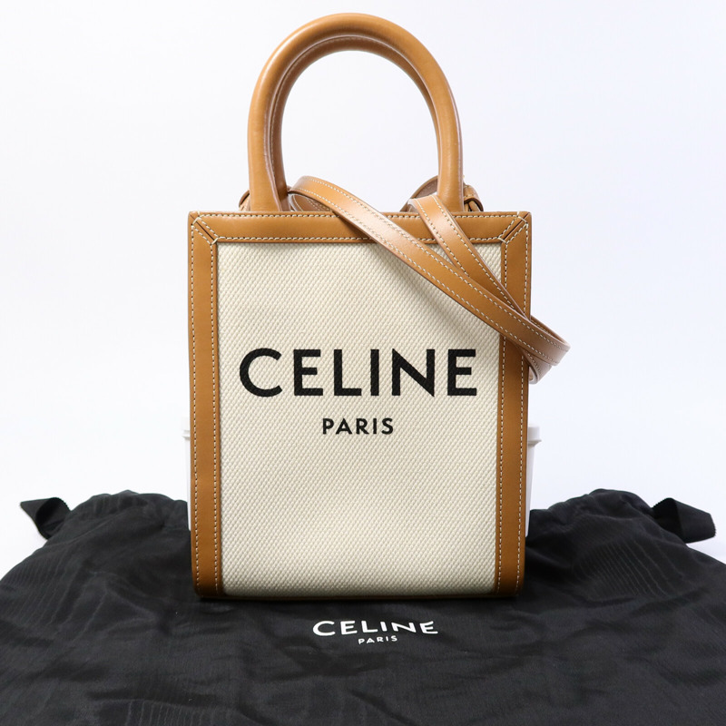 CELINE 帆布Mini Vertical Cabas手挽肩背兩用袋-9