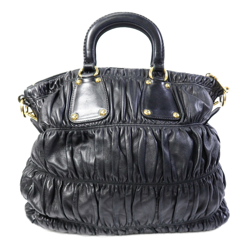 PRADA 羊皮皮革Nappa Gaufre Shoulder Tote手挽肩背兩用袋-1