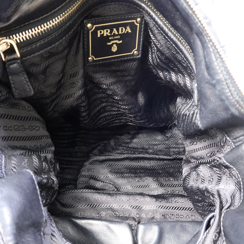 PRADA 羊皮皮革Nappa Gaufre Shoulder Tote手挽肩背兩用袋-4